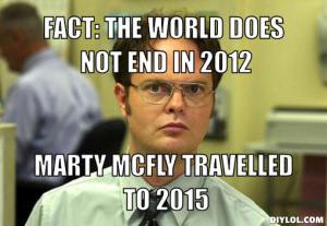 Dwight Schrute NEVER lies... and Back to the Future could NEVER be wrong!